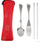 Tableware Portable, set Fork, Spoon, baguettes, for Travel Stainless Steel