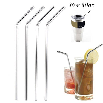 Stainless Steel Drinking Straws Reusable 4pcs