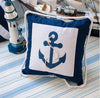 Cushion Cover Embroidered, Decorative Pillows, Nautical Style